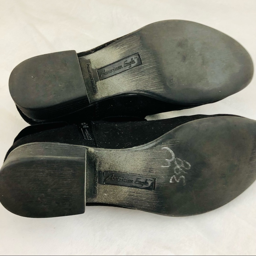 American Eagle Black slip on black heel ankle boots women’s size 6 1/2 - Picture 8 of 10